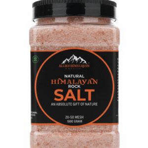 1kg Allied Himalayan Pink Salt | Large Kitchen Jar | Fine–Medium Grain (20–50 Mesh) | Bulk Mineral-Rich Edible Salt