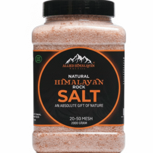 2kg Allied Himalayan Pink Salt | Extra-Large Kitchen Jar | Fine–Medium Grain (20–50 Mesh) | Natural Bulk Cooking Salt for Homes & Restaurants