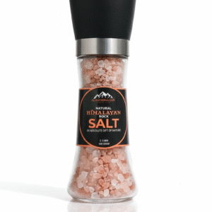 200g Allied Himalayan Pink Salt  | Large Glass Grinder | Extra Coarse Crystals (2–5mm) | Adjustable Mill for Professional Cooking