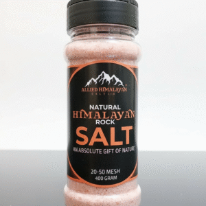 400g Allied Himalayan Pink Salt | Large PET Shaker | Fine–Medium Grain (20–50 Mesh) | Natural Edible Salt for Home & Restaurants